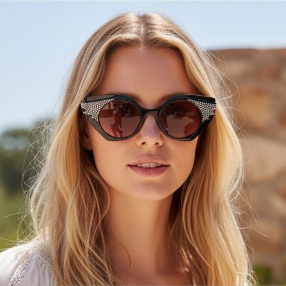 Gucci Designer Black Special Style Diamond Original Sunglasses Italy main image 5